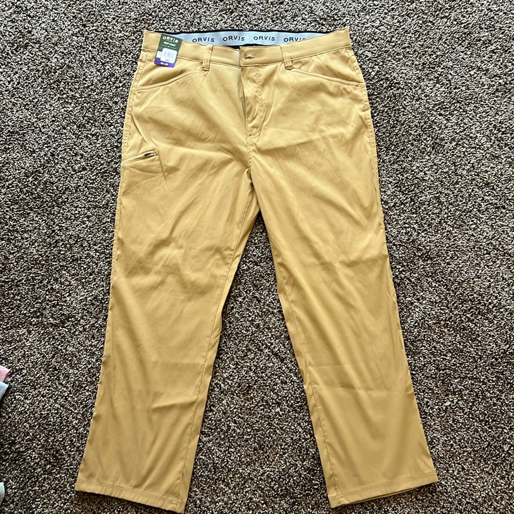 Orvis men’s tech pant. Khaki